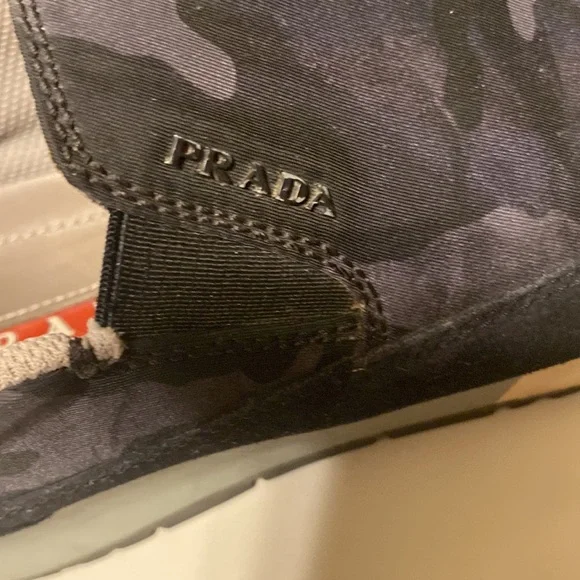PRADA 3S 6094 MENS CAMO PRINT SHOES SIZE 38